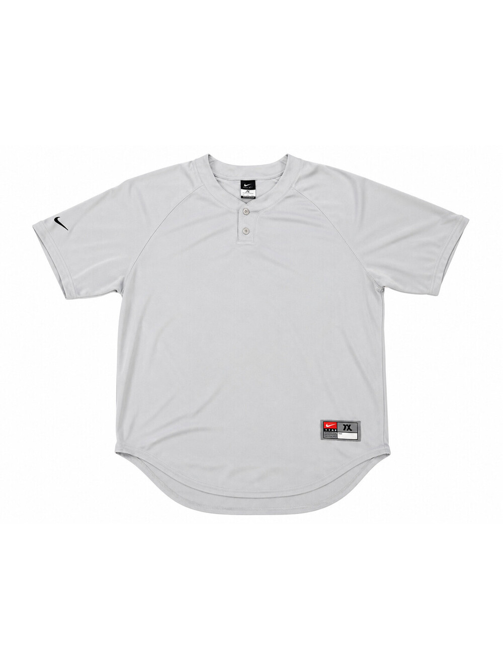 Nike Team Men's Light Gray Baseball Jersey Button Henley Shirt Size XL